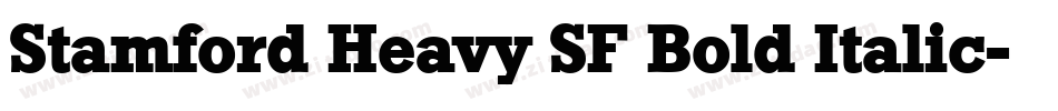 Stamford Heavy SF Bold Italic字体转换